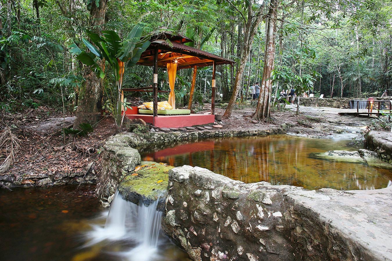 One of the lodge&rsquo;s natural waters swimming pools