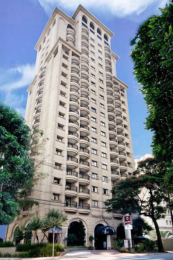 The hotel&rsquo;s facade