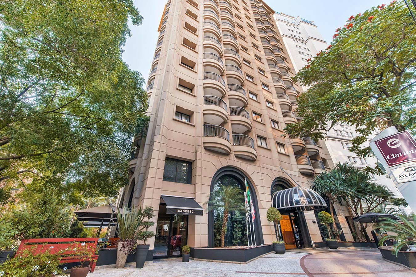 The hotel&rsquo;s facade