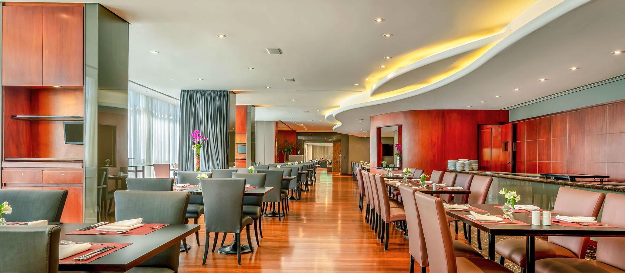 The hotel&rsquo;s restaurant