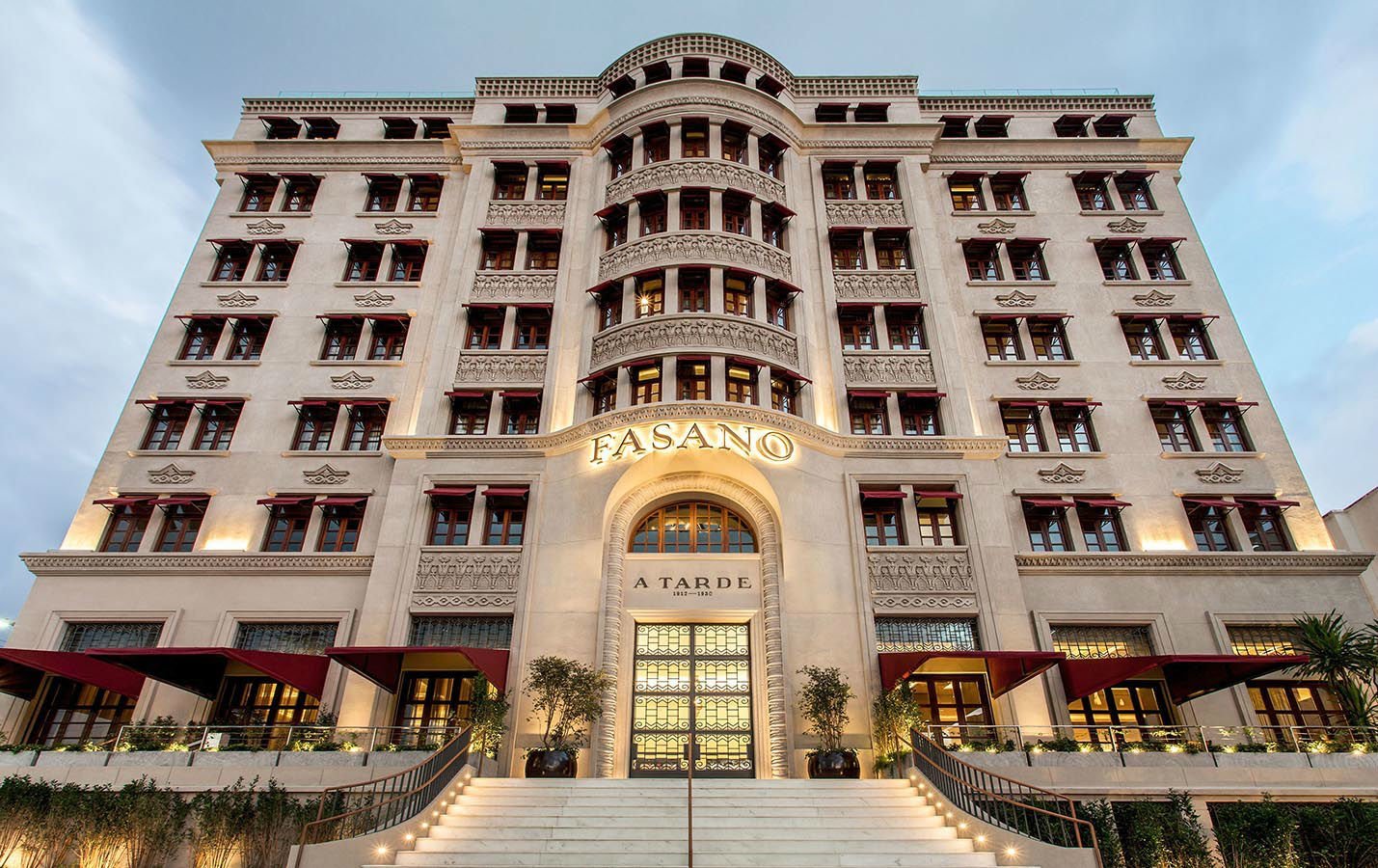 The hotel&rsquo;s façade