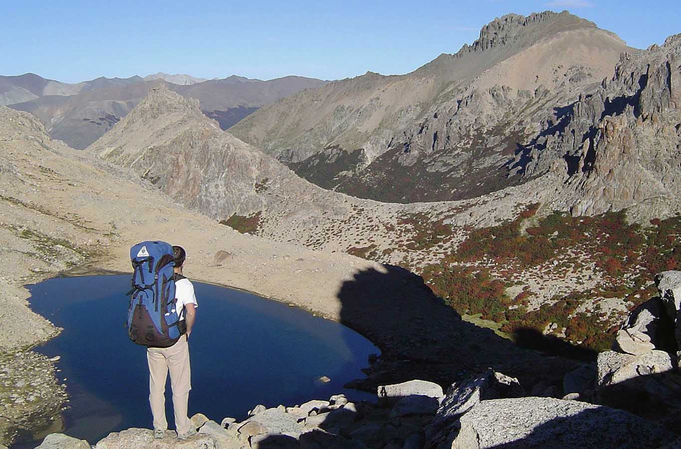 Reward yourself with scenic views of the Andes mountain range and Patagonian lakes