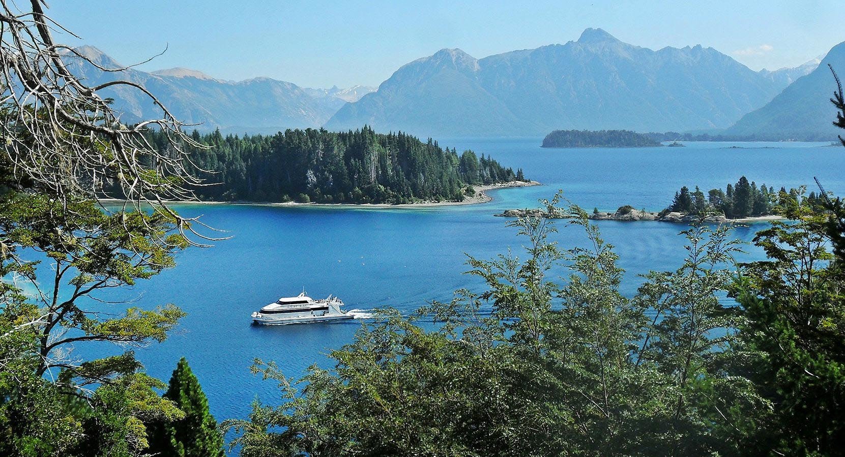 Enjoy navigating the azure-blue waters of the Nahuel Huapi