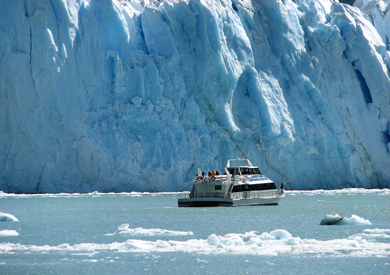 Take in the sheer size and beauty of the Perito Moreno Glacier from an exciting close-up perspective