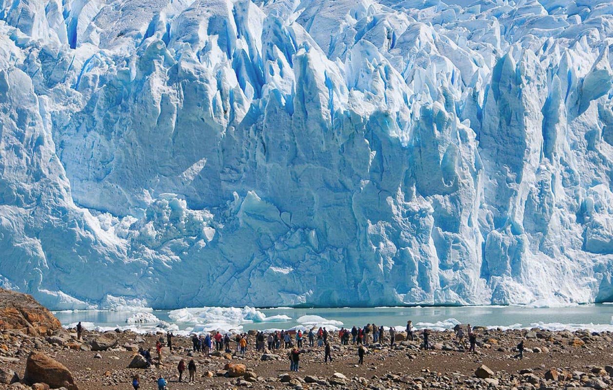 Marvel upon the immense size and beauty of the Perito Moreno Glacier