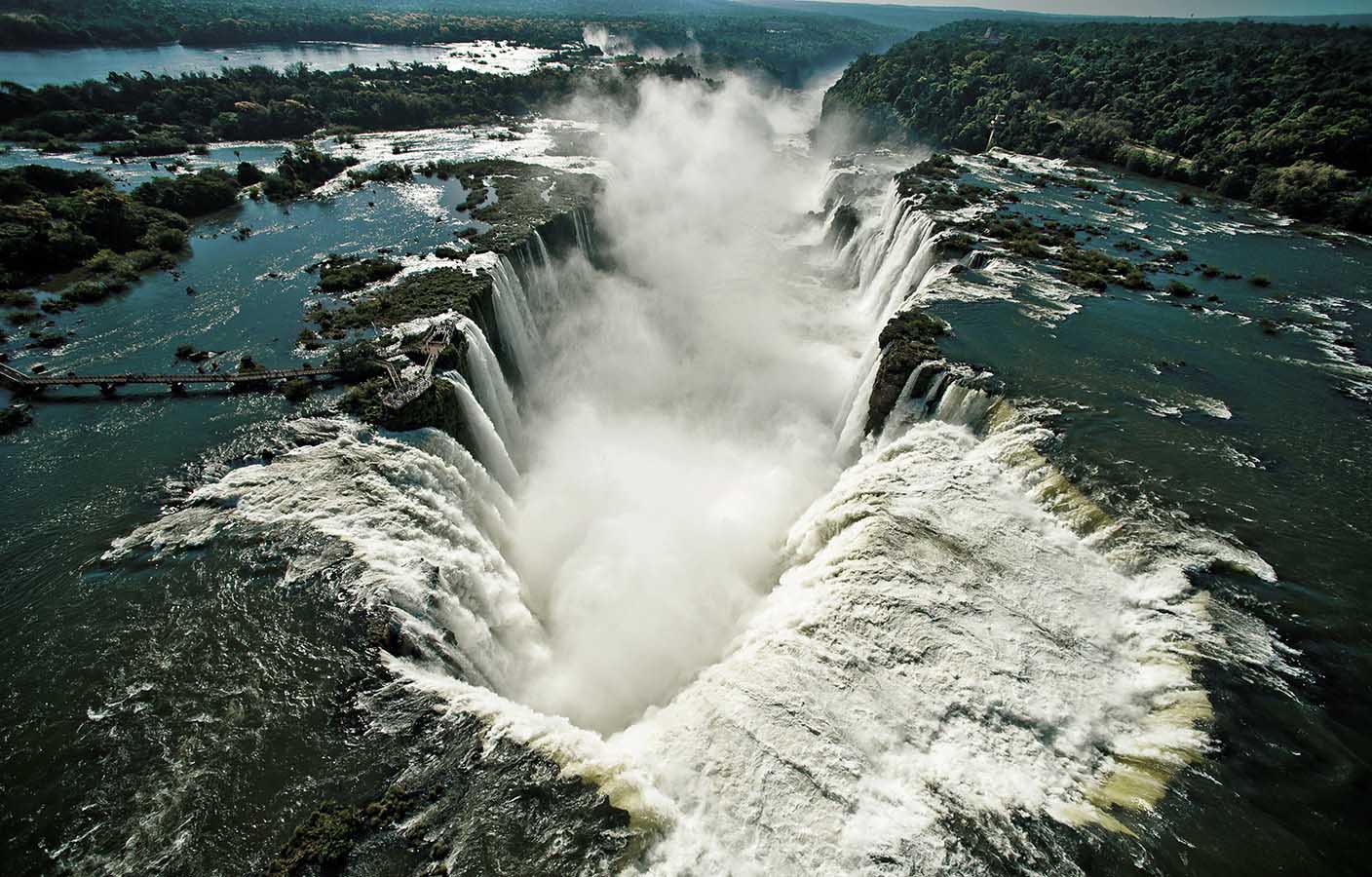 The colossal power of the Devil’s Throat area from a unique aerial perspective