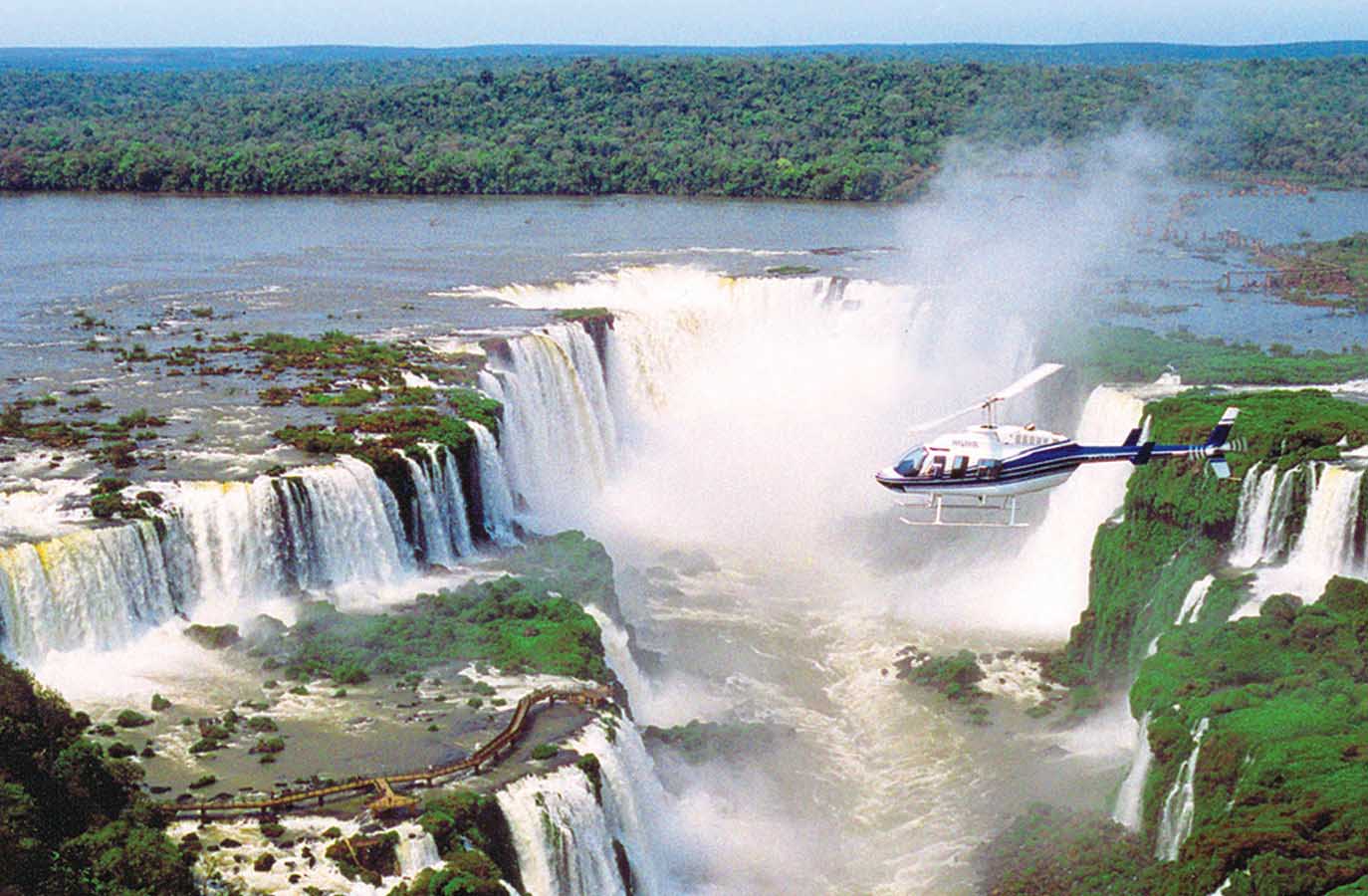 Witness the majestic beauty of the Iguazu Falls from a stunning bird’s-eye view[1]