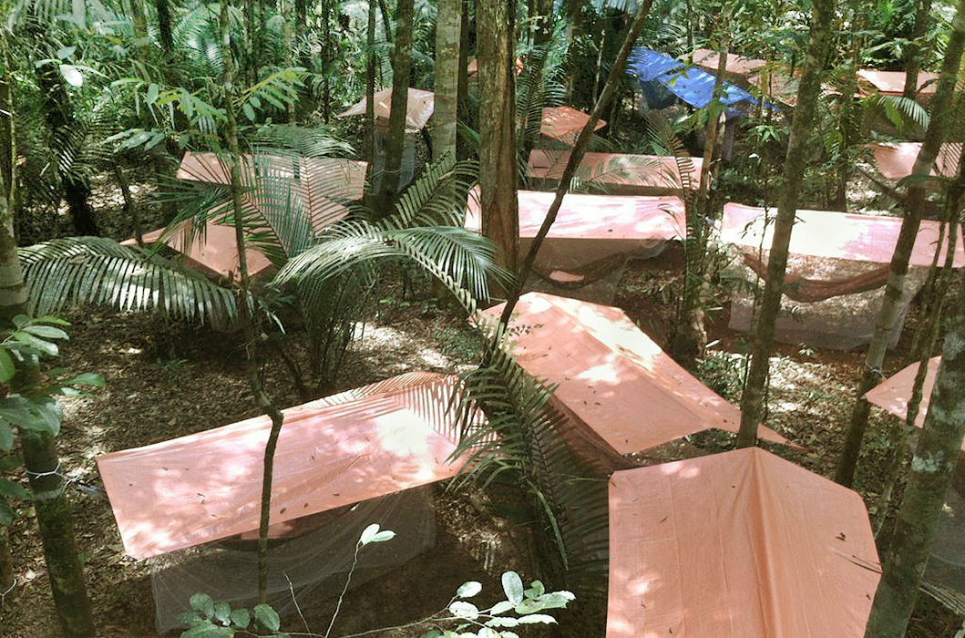 We&rsquo;ll sleep on hammocks tied between trees, sheltered by canopies and nets