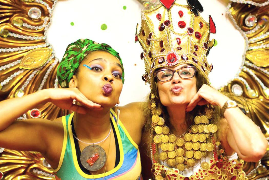 Try on genuine Rio carnival costumes!