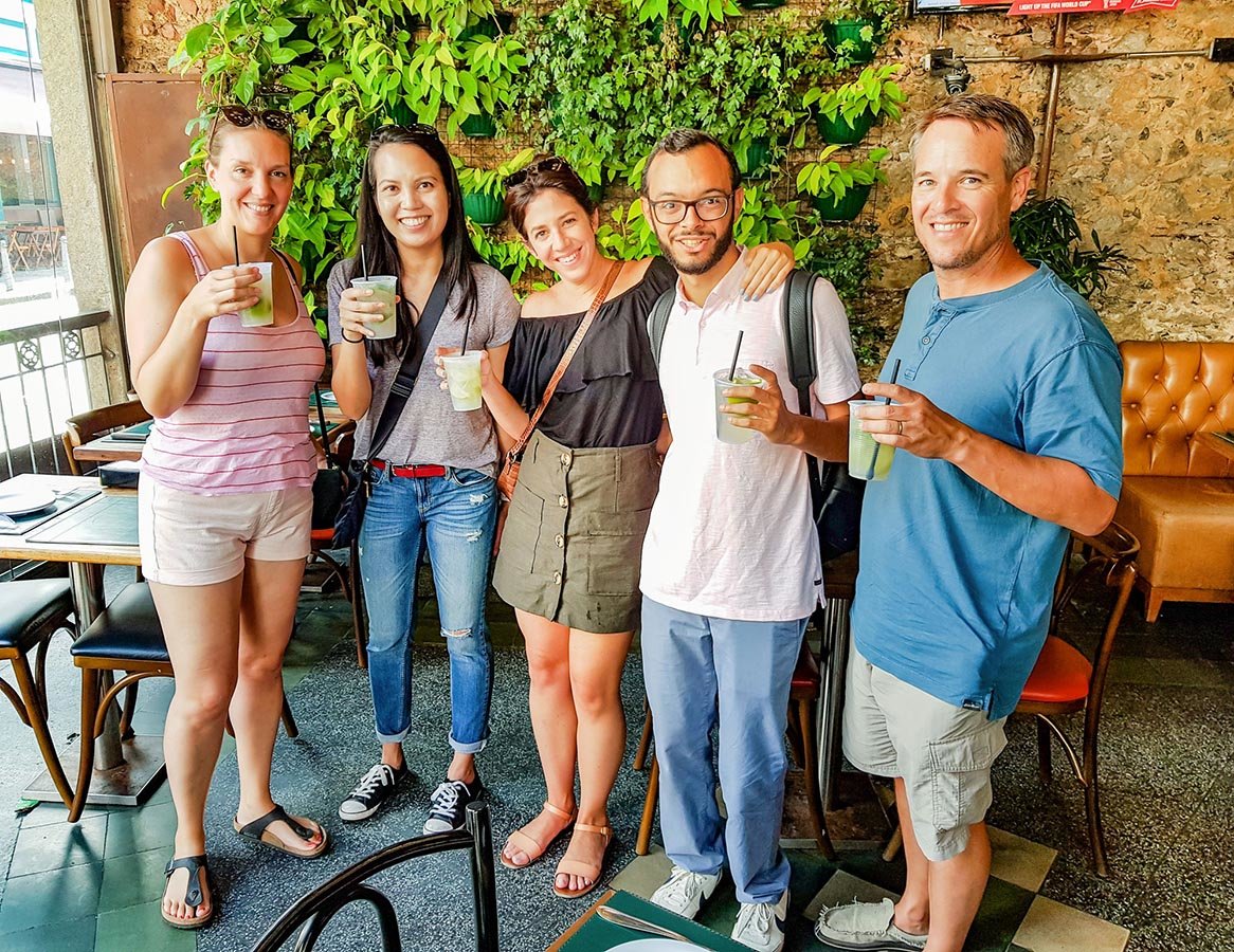 Enjoying the caipirinhas!