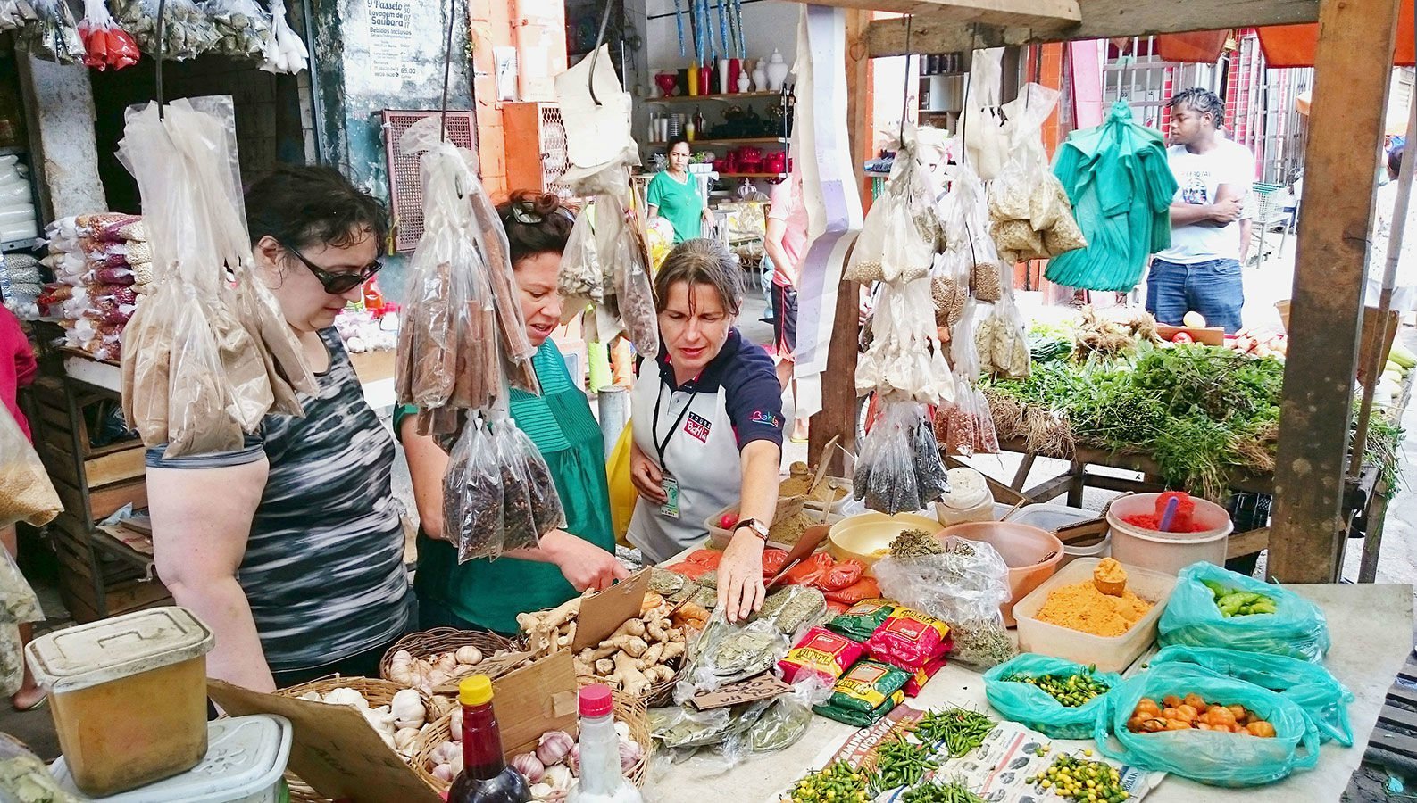 Getting the ingredients at the local street market