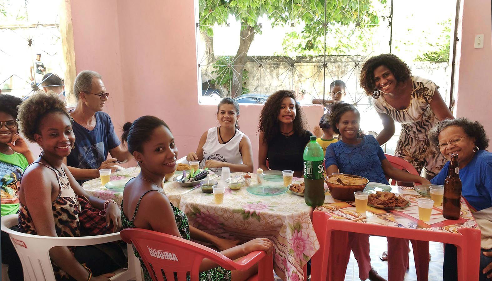 Mingling with locals and savoring lunch together