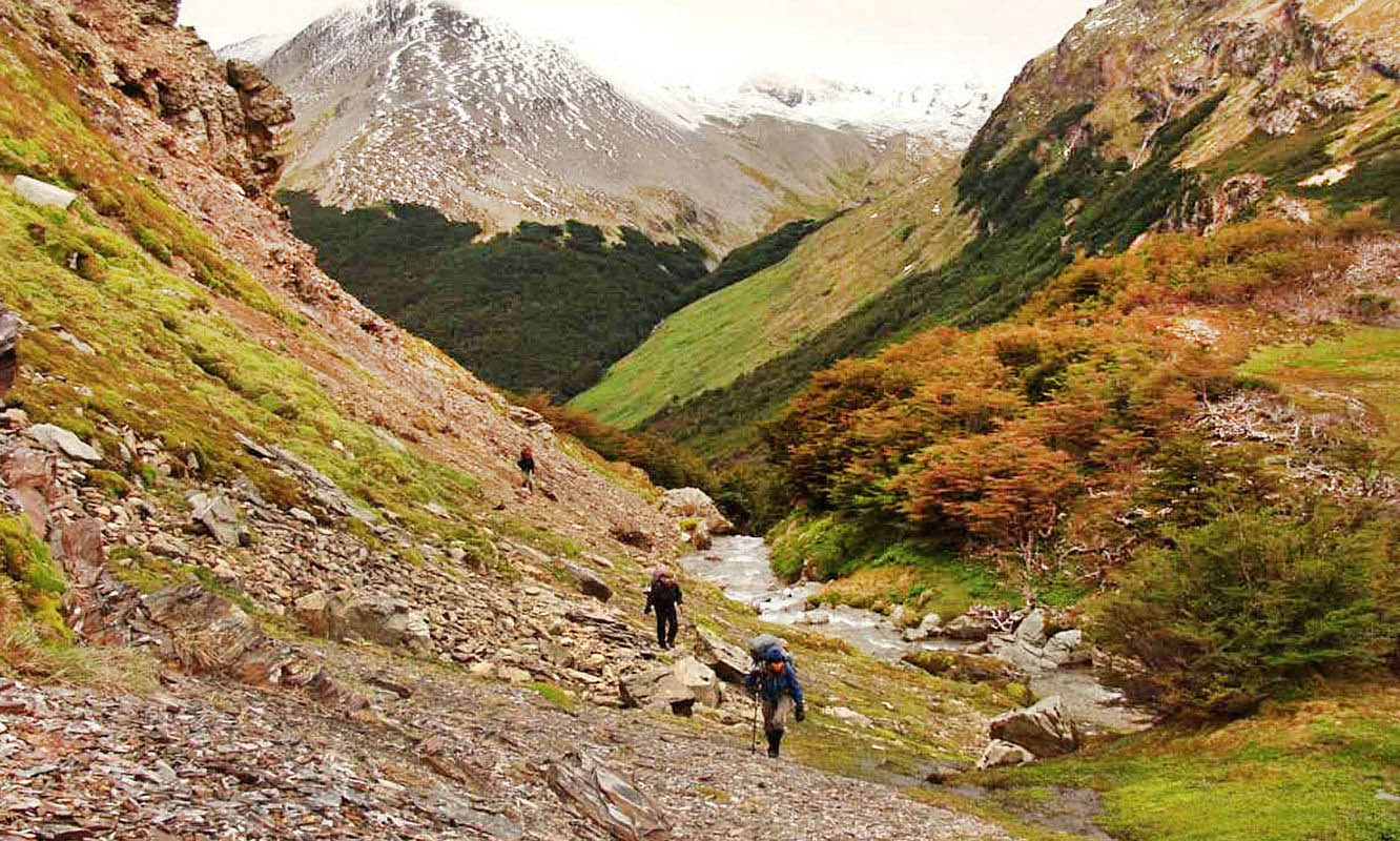 Beginning the challenge of ascending Cerro Pelado!