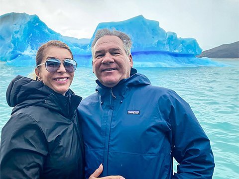 Frances and Guillermo: glacier gazing in El Calafate