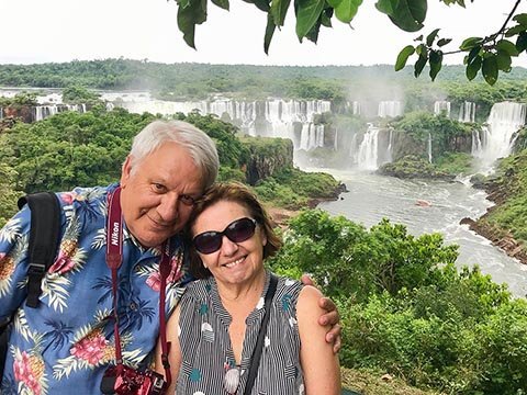 Freddy & Eliane at the mighty Iguazu Falls