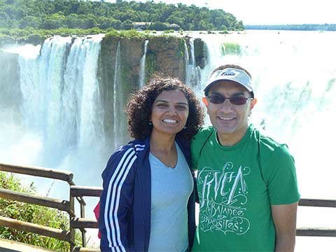 Yogesh & Jeni at the Iguazu Falls