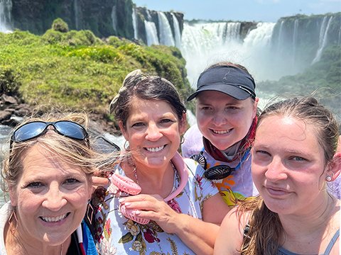 At the mighty Iguazu falls
