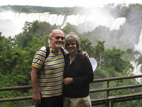 Judith and Patrick at the Iguazu Falls