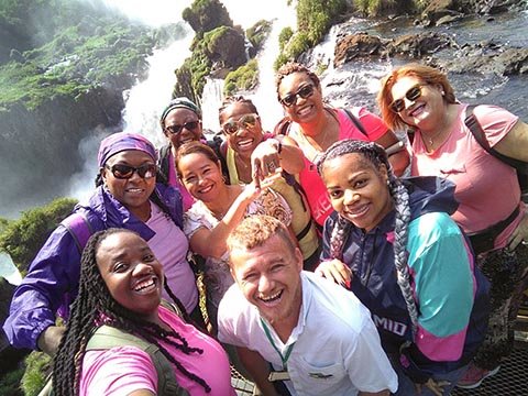 With one of our stellar tour guides at the Iguazu Falls