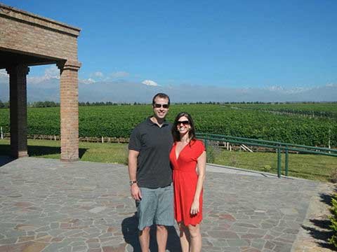 Jodi & William on a private wine tour in Mendoza